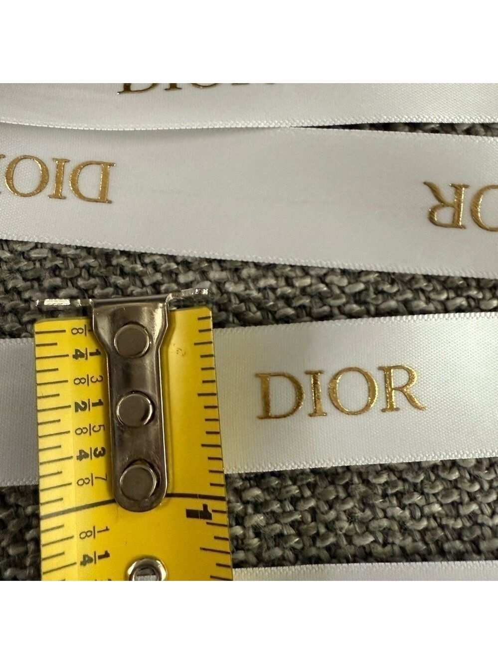 Dior Logo White Authentic Ribbon 63 Inch New - Picture 9 of 10